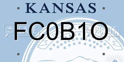 FC0B1O Kansas License Plate