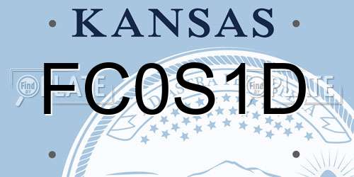 FC0S1D Kansas License Plate