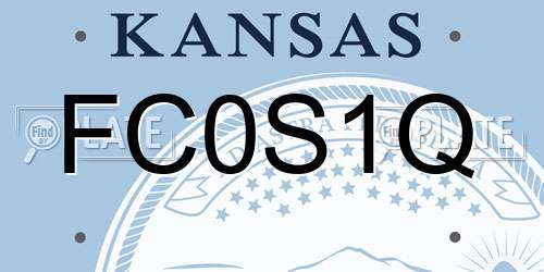 FC0S1Q Kansas License Plate