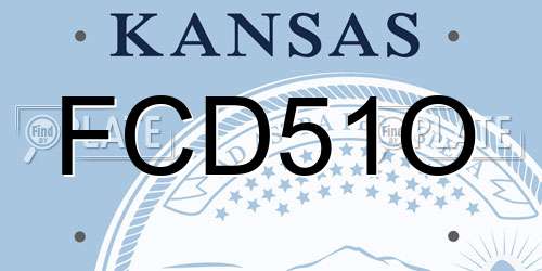 FCD51O Kansas License Plate