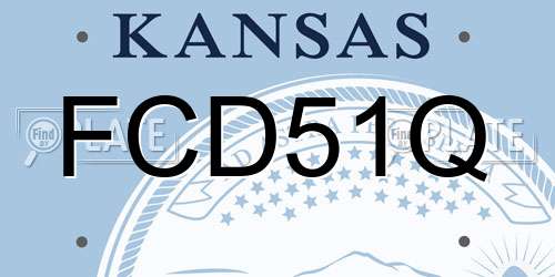 FCD51Q Kansas License Plate