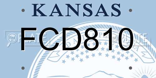 FCD810 Kansas License Plate