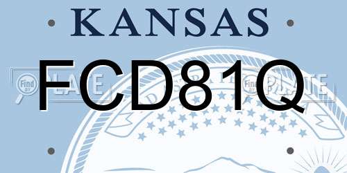 FCD81Q Kansas License Plate