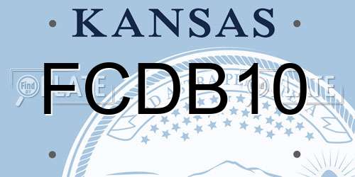 FCDB10 Kansas License Plate