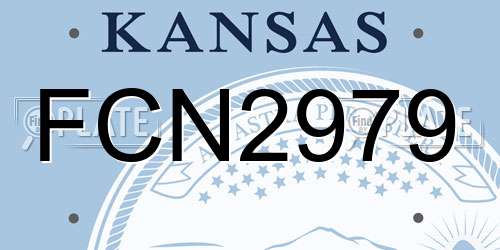 FCN2979 Kansas License Plate