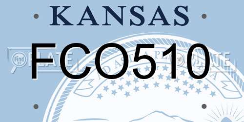 FCO510 Kansas License Plate