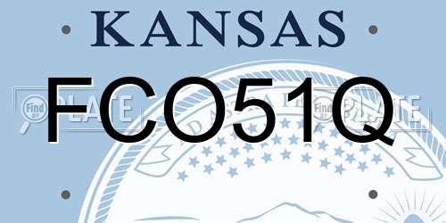 FCO51Q Kansas License Plate