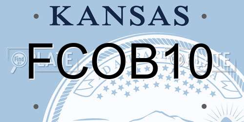 FCOB10 Kansas License Plate