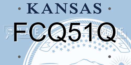 FCQ51Q Kansas License Plate
