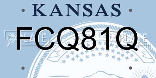 FCQ81Q Kansas License Plate