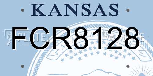 FCR8128 Kansas License Plate