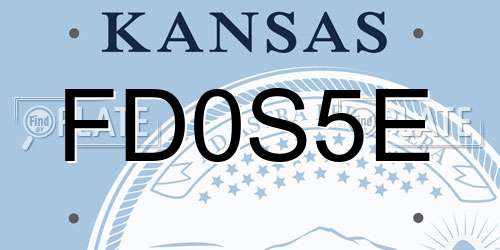 FD0S5E Kansas License Plate