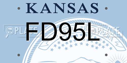 FD95L Kansas License Plate