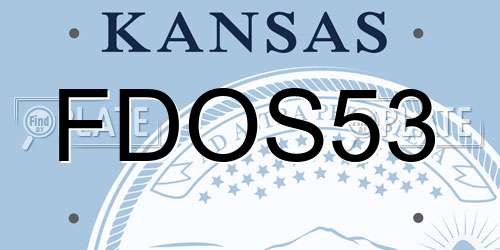 FDOS53 Kansas License Plate