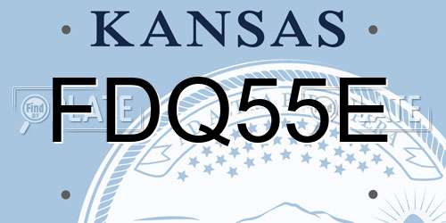 FDQ55E Kansas License Plate