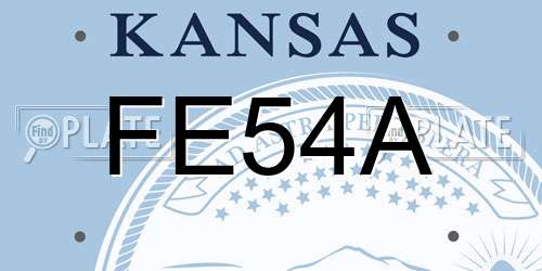 FE54A Kansas License Plate