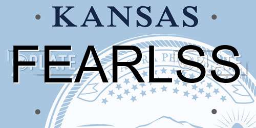FEARLSS Kansas License Plate