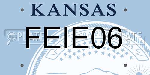 FEIE06 Kansas License Plate
