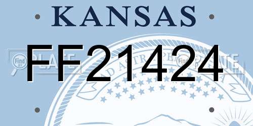 FF21424 Kansas License Plate