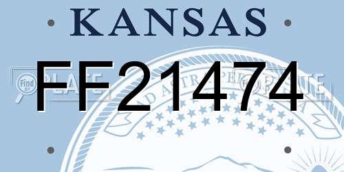 FF21474 Kansas License Plate