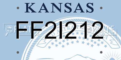 FF2I212 Kansas License Plate