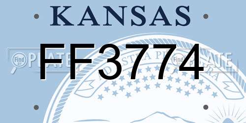 FF3774 Kansas License Plate