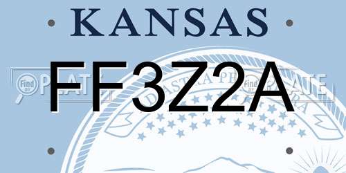FF3Z2A Kansas License Plate