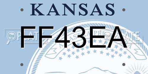 FF43EA Kansas License Plate