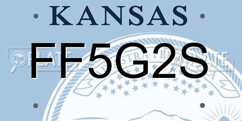 FF5G2S Kansas License Plate