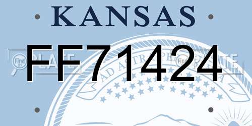FF71424 Kansas License Plate