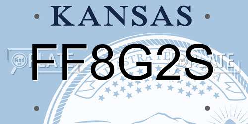 FF8G2S Kansas License Plate