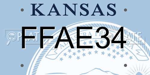 FFAE34 Kansas License Plate