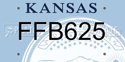 FFB625 Kansas License Plate