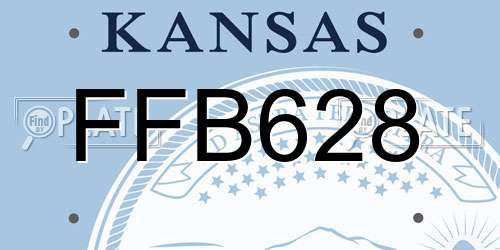 FFB628 Kansas License Plate