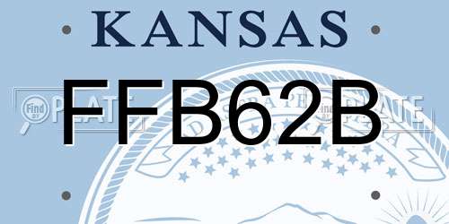 FFB62B Kansas License Plate