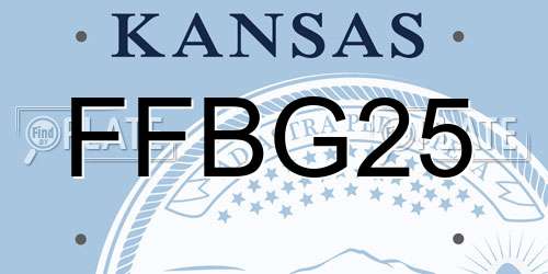 FFBG25 Kansas License Plate