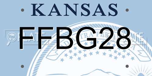 FFBG28 Kansas License Plate