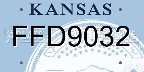 FFD9032 Kansas License Plate