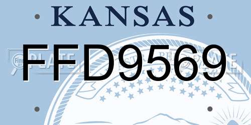 FFD9569 Kansas License Plate