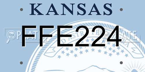 FFE224 Kansas License Plate