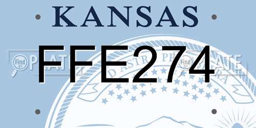 FFE274 Kansas License Plate