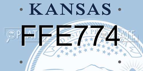 FFE774 Kansas License Plate