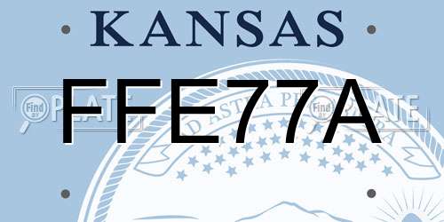 FFE77A Kansas License Plate