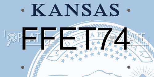 FFET74 Kansas License Plate