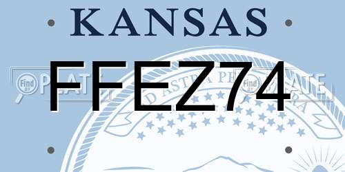 FFEZ74 Kansas License Plate