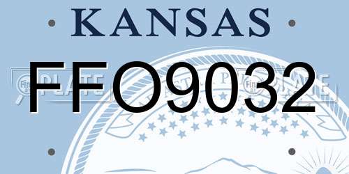 FFO9032 Kansas License Plate