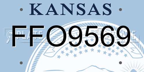 FFO9569 Kansas License Plate