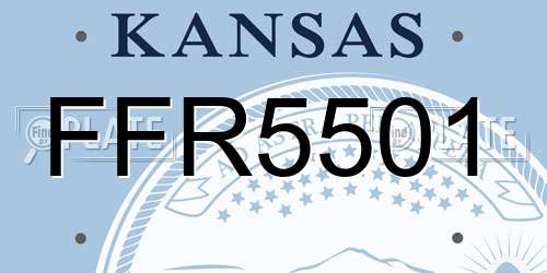 FFR5501 Kansas License Plate