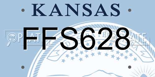 FFS628 Kansas License Plate