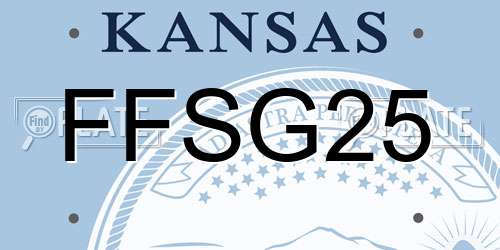 FFSG25 Kansas License Plate